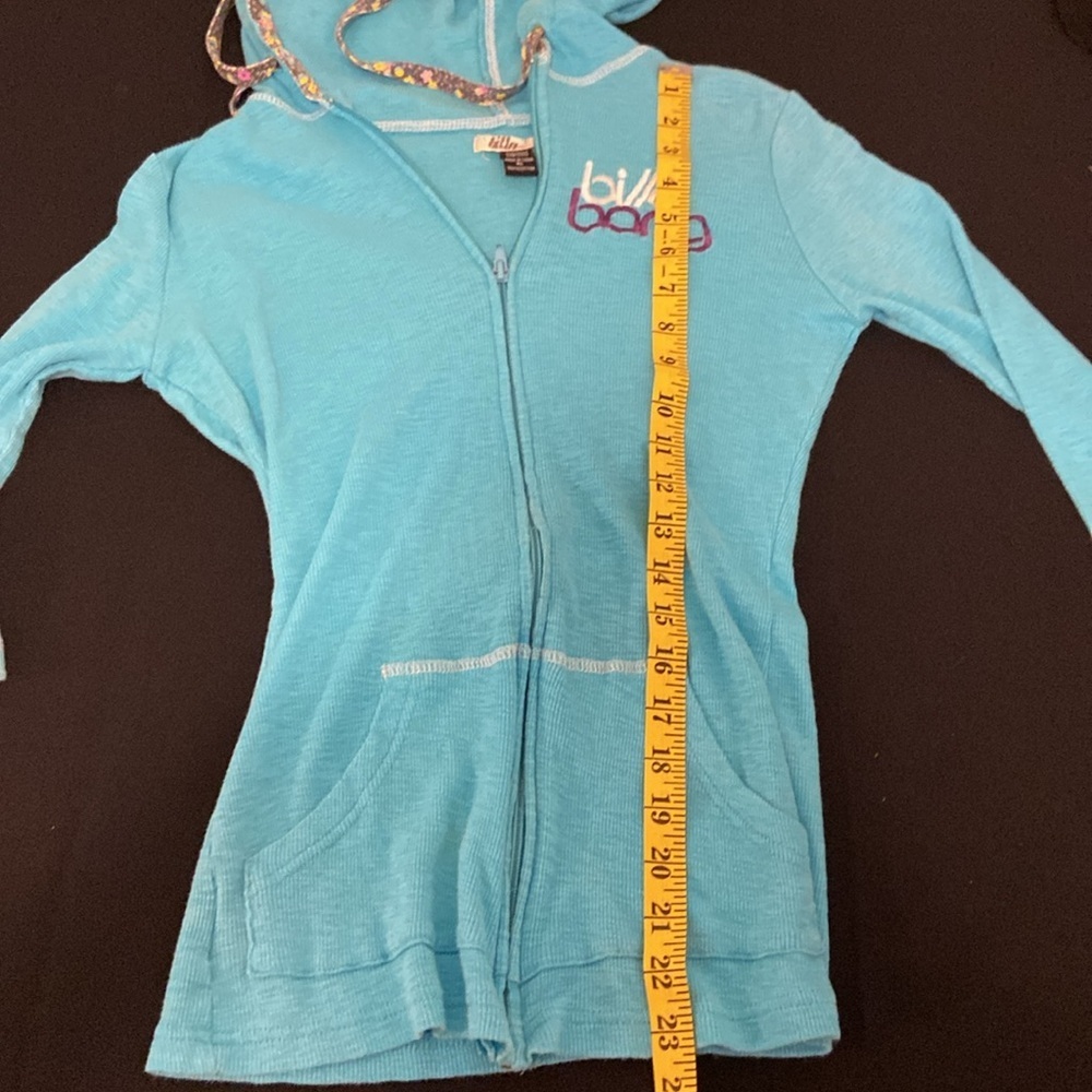 BILLABONG Girls Zip Up Sweatshirt/Hoodie Teal Size XL - Picture 8 of 9